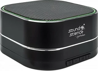 Altoparlant Bluetooth MANHATTAN Sound Science Metallic LED, Bluetooth 5.0, mikrofon, FM radio, MicroSD, zi