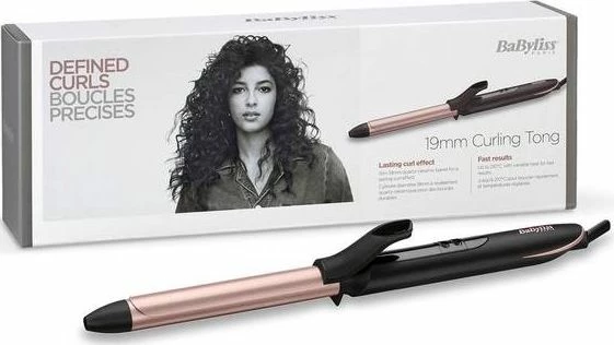 Hekur për kaçurrela BaByliss C450E 19 mm 210°C, rozë/zezë, me tapet termo-mbrojtës
