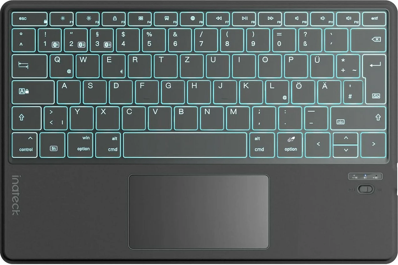 Tastierë inateck për iPad Pro 11, QWERTZ, me touchpad, gri