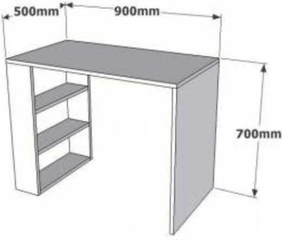 Tavolinë pune Hanah Home, ngjyrë pishë Atlantike