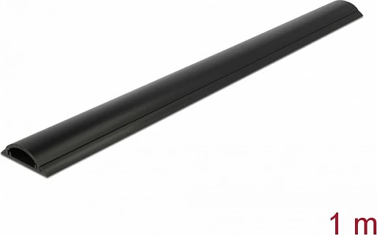 Kanal kabllosh DeLOCK 50 x 12 mm, 1 m, vetëngjitës, i zi