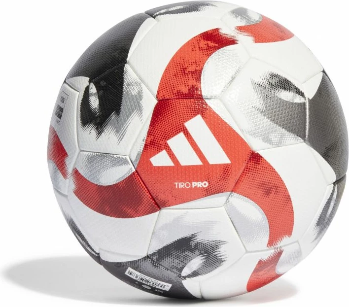 Top futbolli adidas Tiro Pro për meshkuj, femra dhe fëmijë, i bardhë me të zi dhe të kuqe