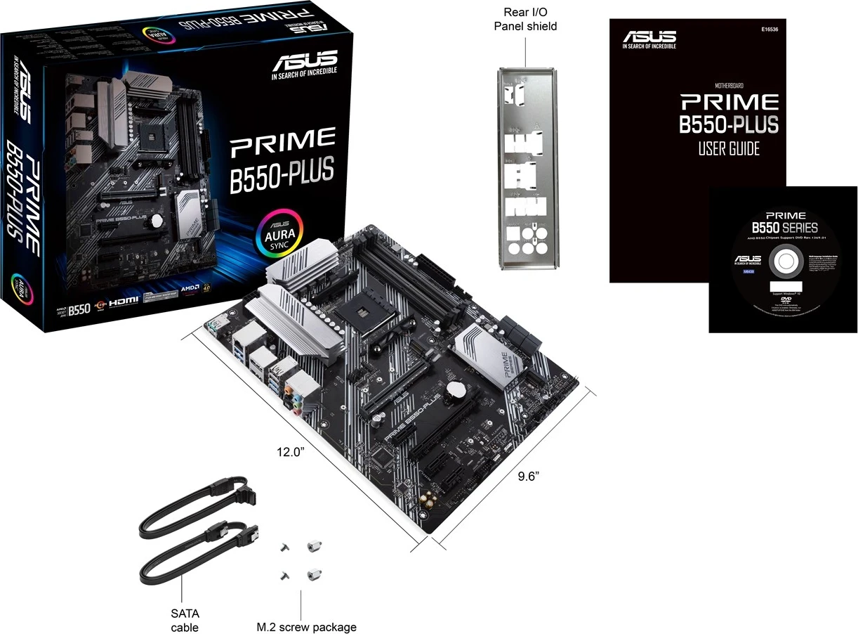 Pllakë amë ASUS Prime B550-Plus, Socket AM4, AMD B550