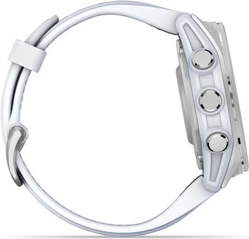 Smartwatch Garmin Fenix 8, 32GB, AMOLED, GPS, Wi-Fi, rrip silikon i bardhë