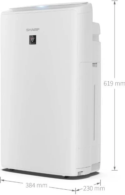 Pastrues ajri Sharp UA-KIN52E-W, me lagështim 2.7 L, për deri 38 m², HEPA & Plasmacluster Ion 25000, i bardhë