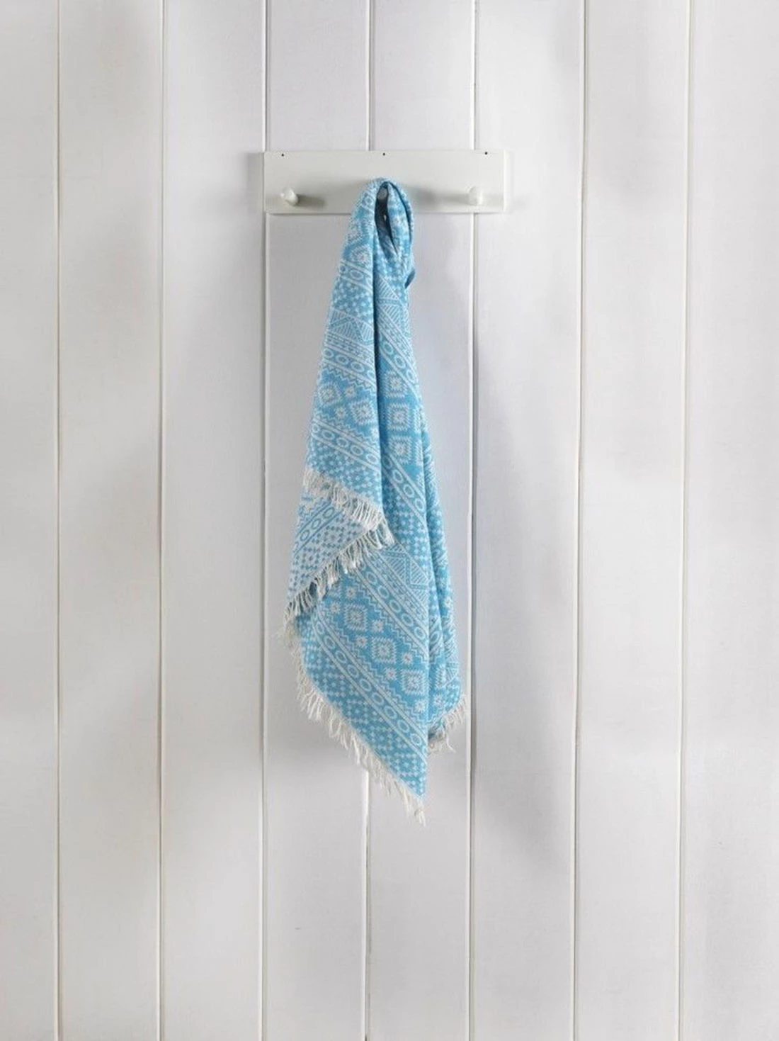Peshqir plazhi Fouta, model qilimi, ngjyrë turquoise, Mijolnir, 90x170cm