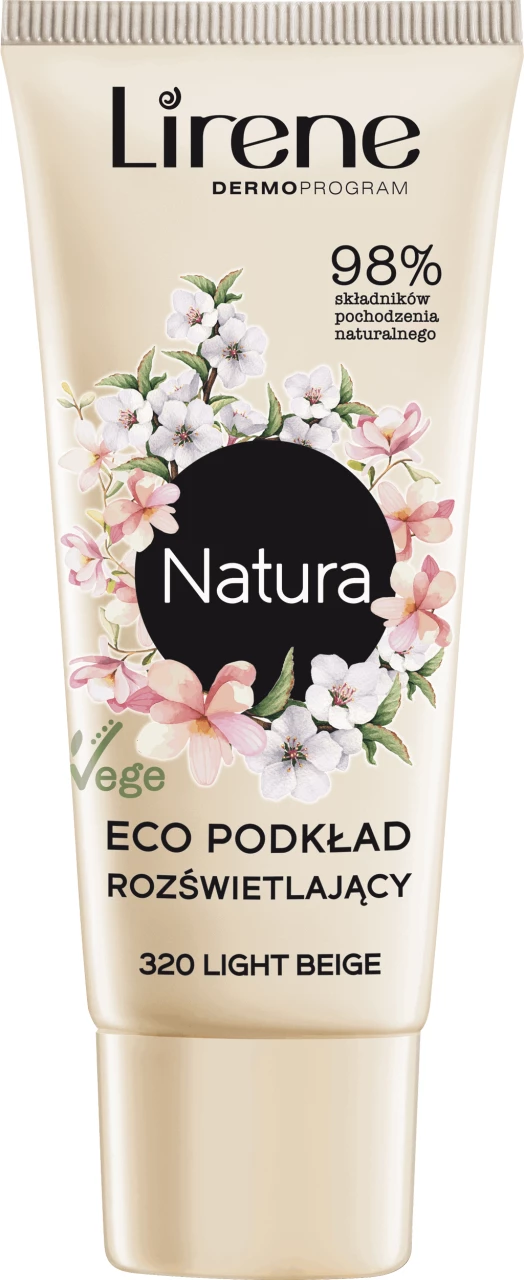 Pudër e lëngshme Lirene Natura Eco 320 bezhë e lehtë, 30ml