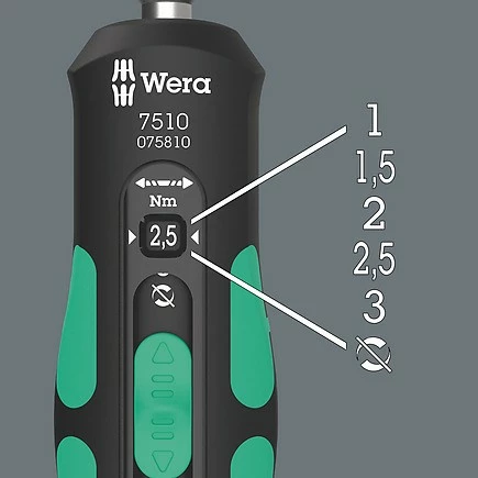 Set veglash Wera 14 copë, Safe-Torque Speed 7510, me kuti, e zezë