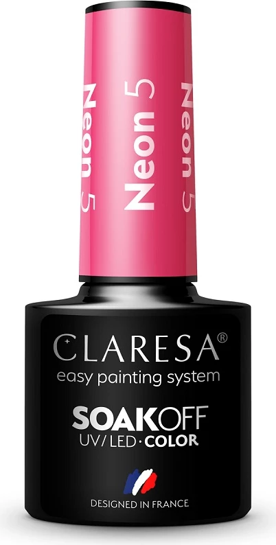 Llak për thonj Claresa Soak Off UV/LED Neon Hybrid 5, 5g