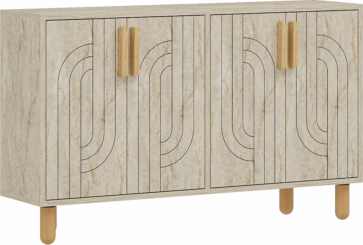 Konsol Skye Decor, ngjyrë travertine, Rodney