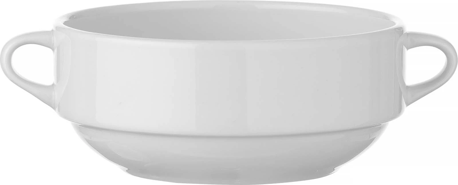 Tas supe Fine Dine Bianco 380 ml, porcelan, bardhë, set 6 copë