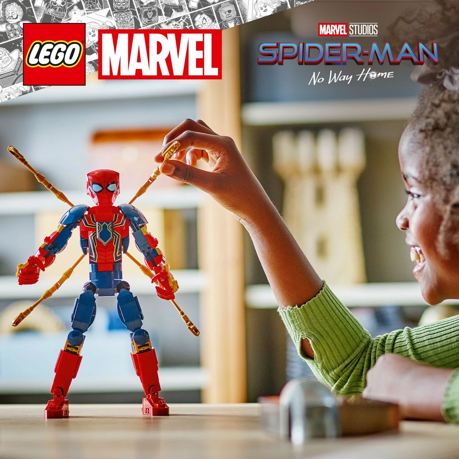 Set ndërtimi LEGO Iron Spider-Man 76298, 303 pjesë, shumëngjyrësh