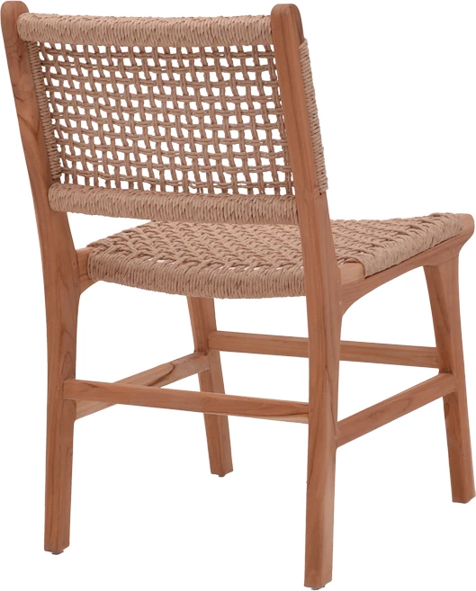 Karrige Sponze, skelet dru teak dhe litar sintetik, ngjyrë natyrale, 50x58x85cm