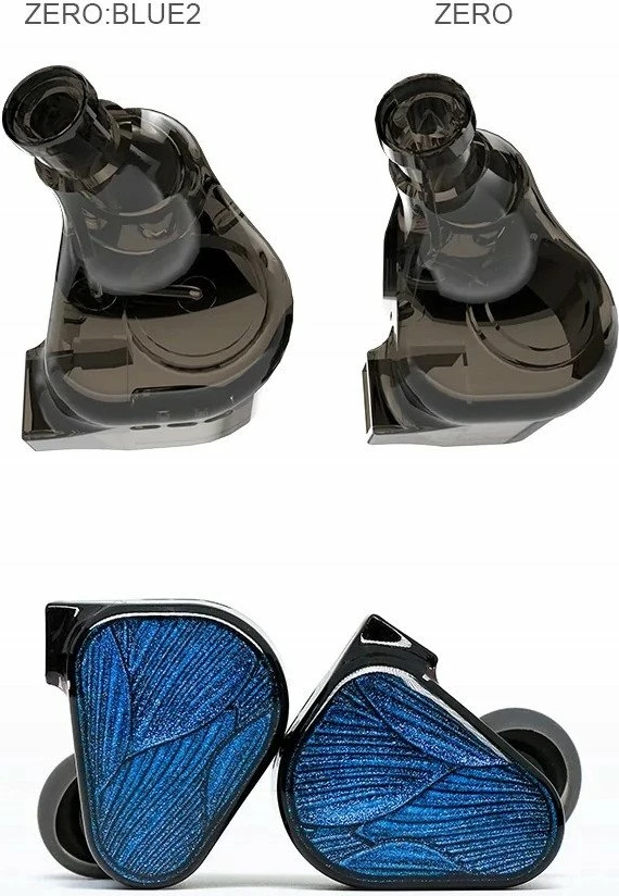 Kufje in-ear Truthhear ZEROBLUE2, dy driver dinamik 10mm+7.8mm, 3.5mm jack, 0.78mm 2-pin, blu, me kuti
