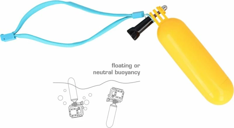 Dorezë lundruese për kamera sportive Hurtel GoPro SJCAM, e verdhë