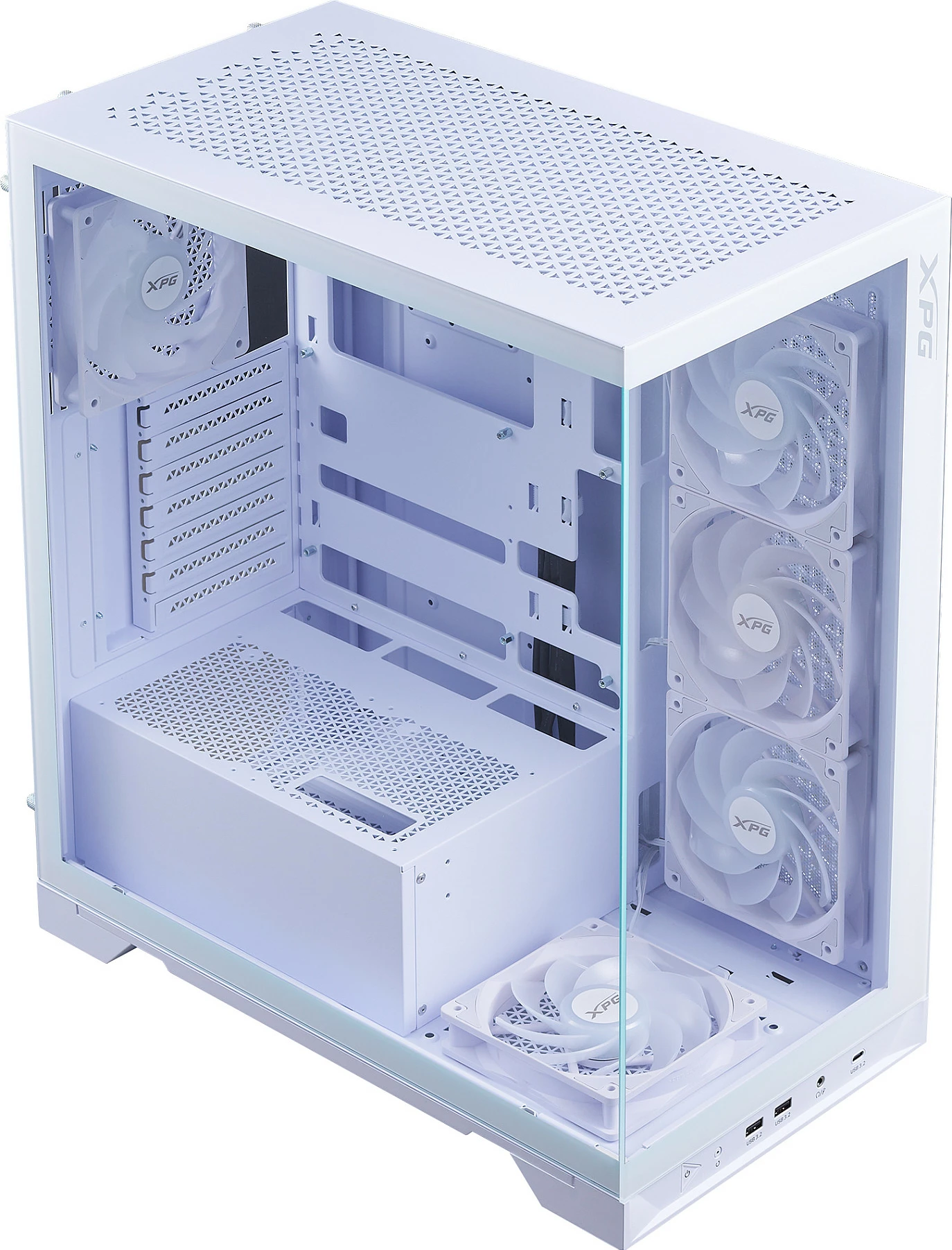 Kasë ADATA XPG INVADER X BTF Midi Tower, ATX/micro ATX/Mini-ATX, Tempered Glass, e bardhë
