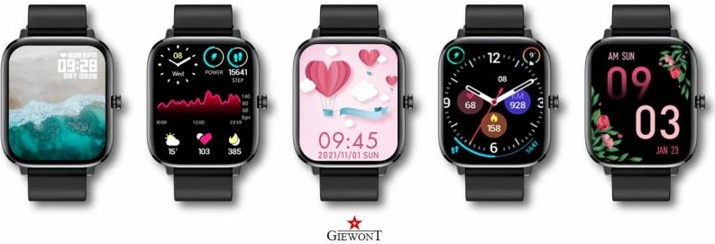 Smartwatch Giewont për femra, i zi