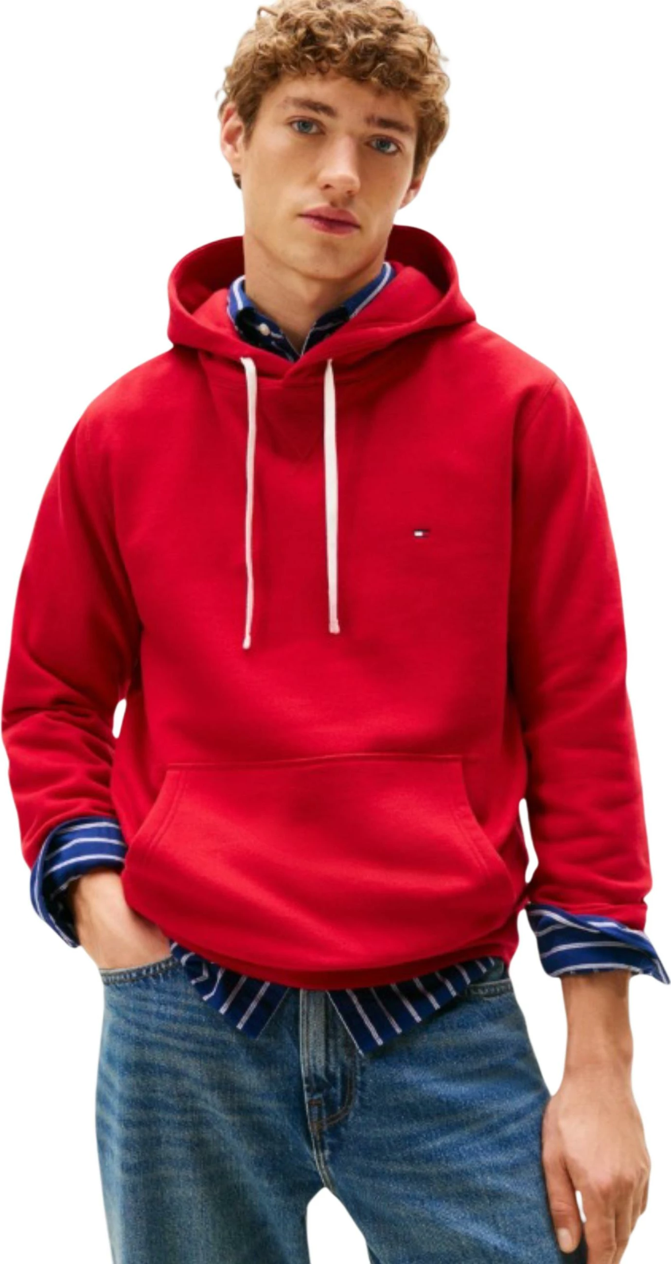 Duks me kapuç për meshkuj Tommy Hilfiger MW0MW39997, i kuq