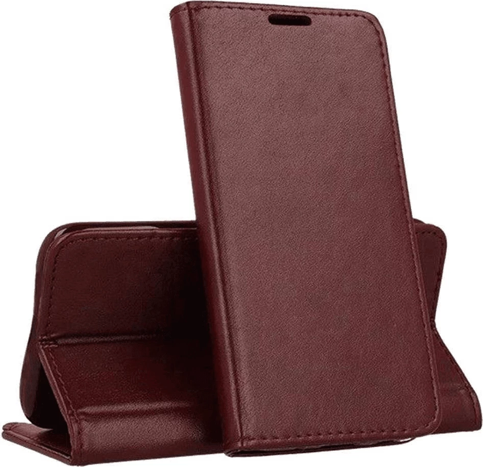 Mbështjellës flip HAVANA Premium për Samsung Galaxy A17, PU lëkurë, mbyllje magnetike, stand, xhep kartele, e kuqe burgundy