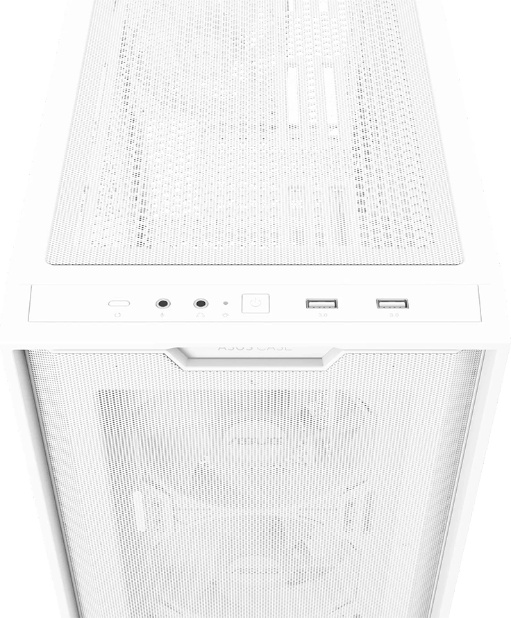 Kasë ASUS A21 PLUS microATX mini tower, tempered glass, 4x120mm ARGB fanë, radiator deri 360 mm, GPU deri 380 mm, e bardhë