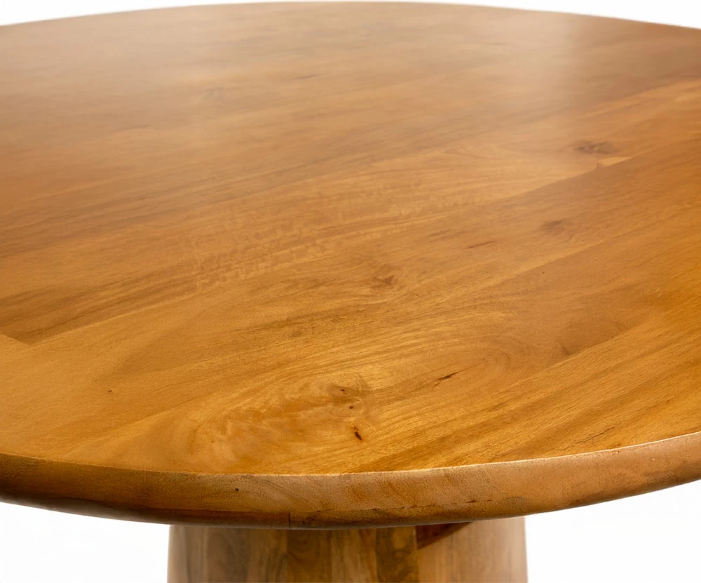 Tavolinë Gate, dru mango, ngjyrë natyrale, 140x140x75cm