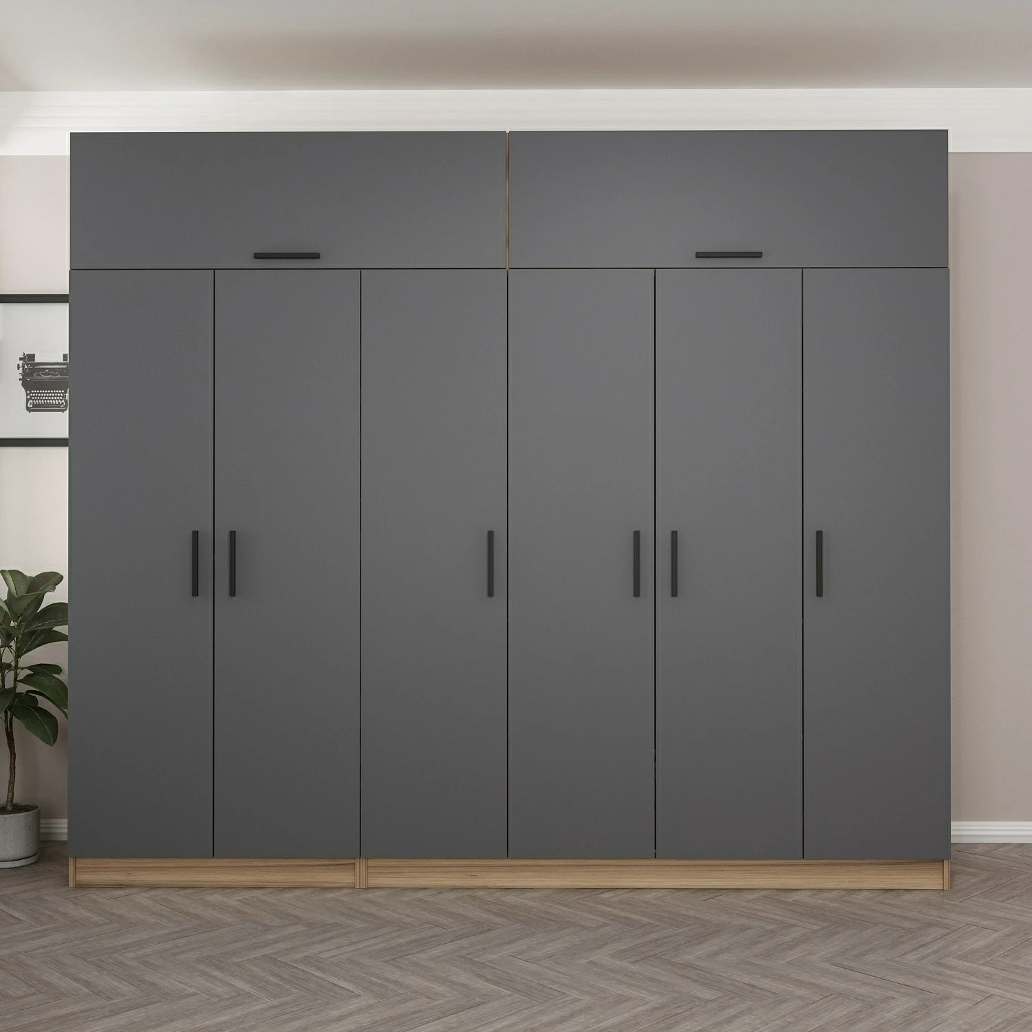 Dollap Skye Decor, ngjyrë antracit, 7530