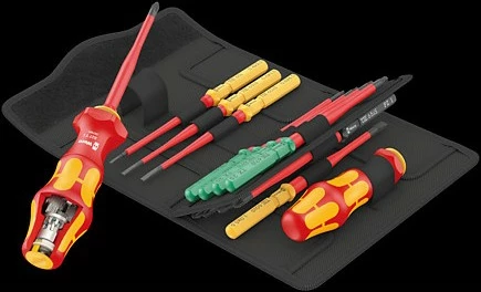 Set veglash Wera 16 copë, me kasë, i zi