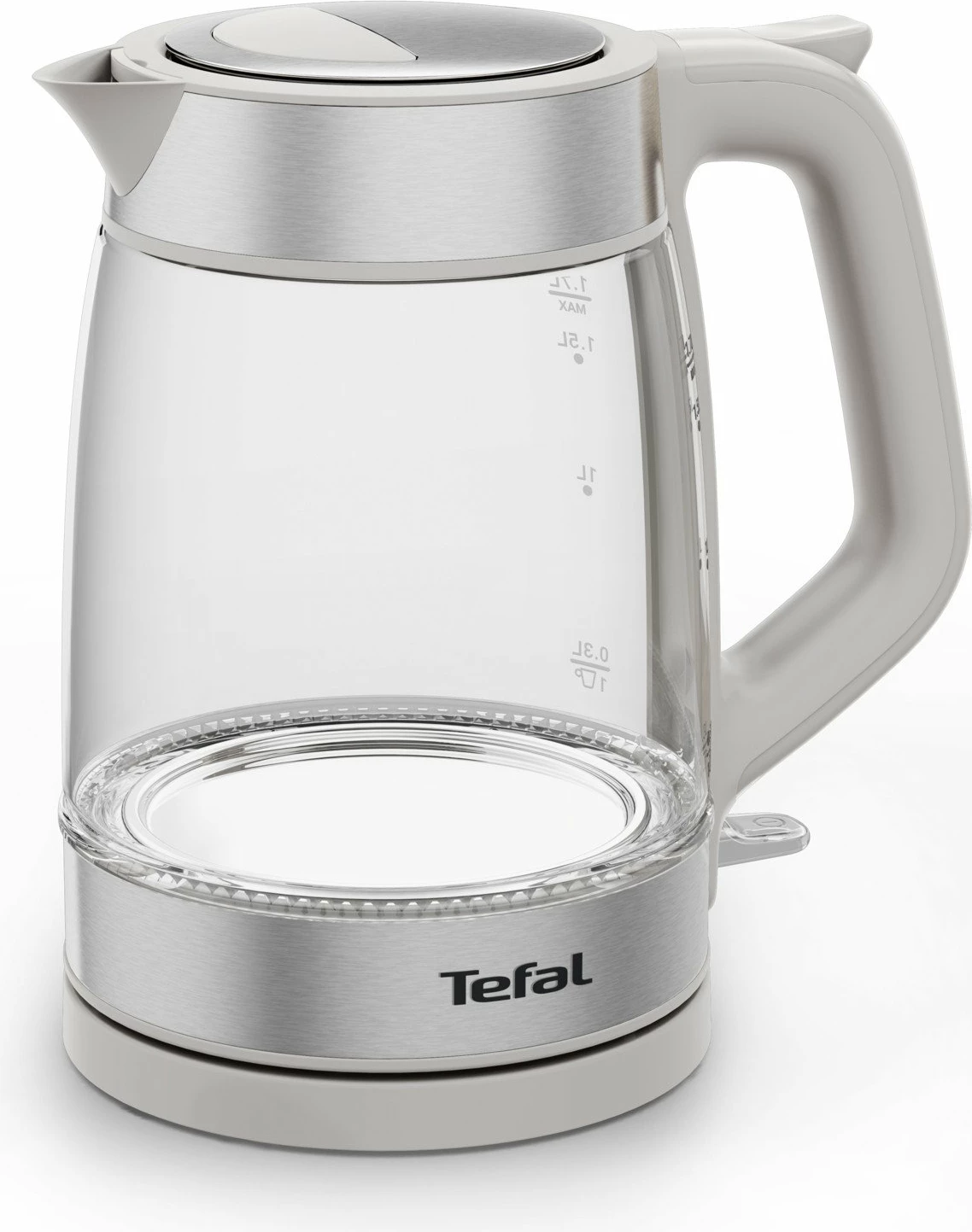 Çajnik elektrik Tefal KI605B30 1.7L 2200W, argjendtë/transparent