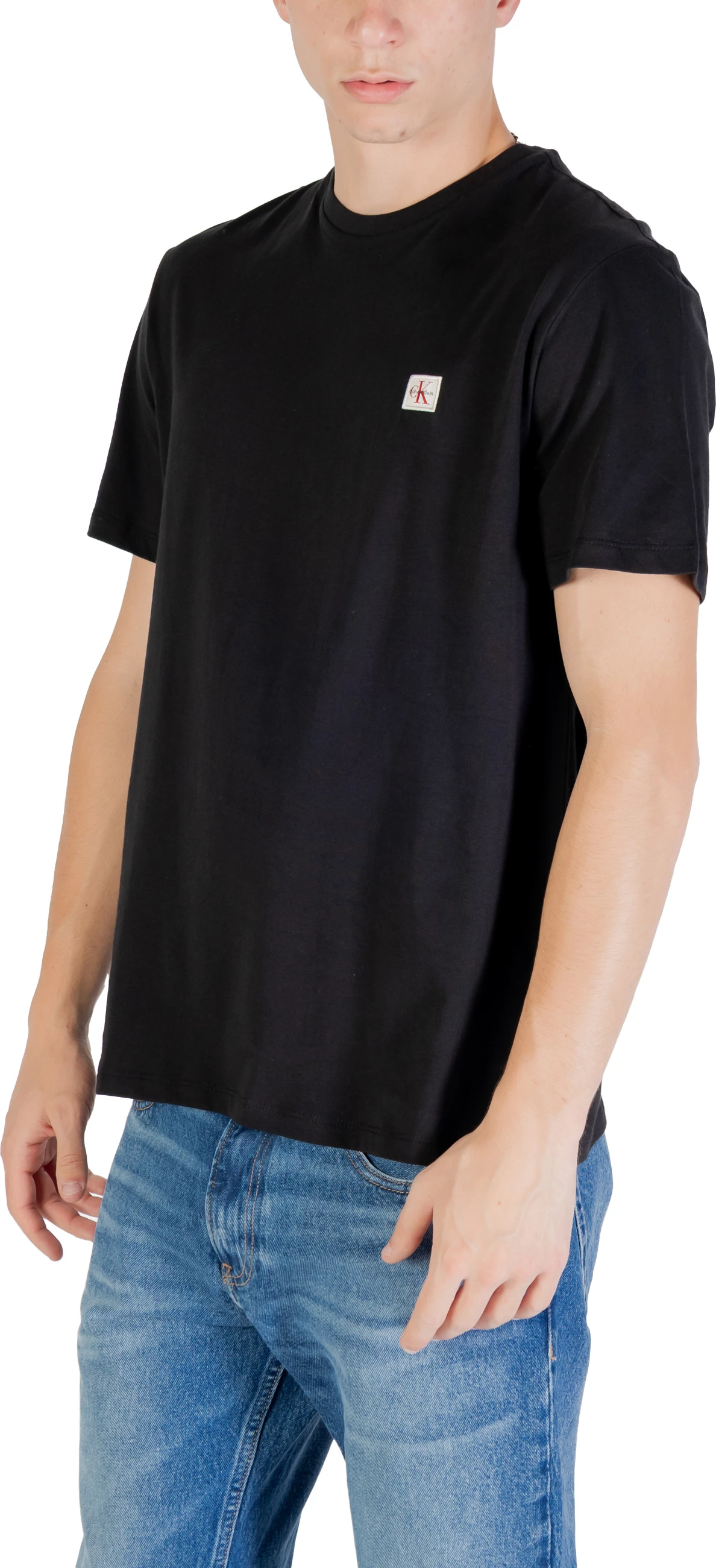 Maicë për meshkuj Calvin Klein Jeans SS Badge 30S Jersey LV04RC272G, e zezë [Madhësia: L]