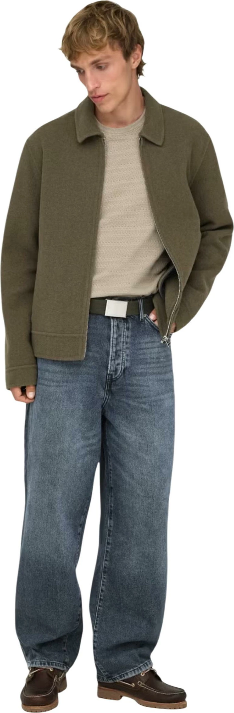 Xhinse për meshkuj Only & Sons Onsfade Loose Bblk 2333 Tai Dnm Noos 22032333, të kaltra të errëta (dark denim) [Madhësia: 34/34]