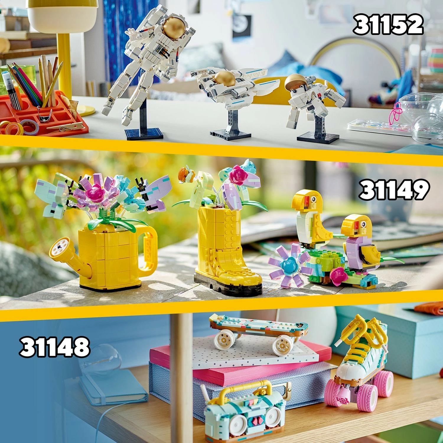 Set ndërtimi LEGO Creator 3in1 31150, 780 pjesë, shumëngjyrësh
