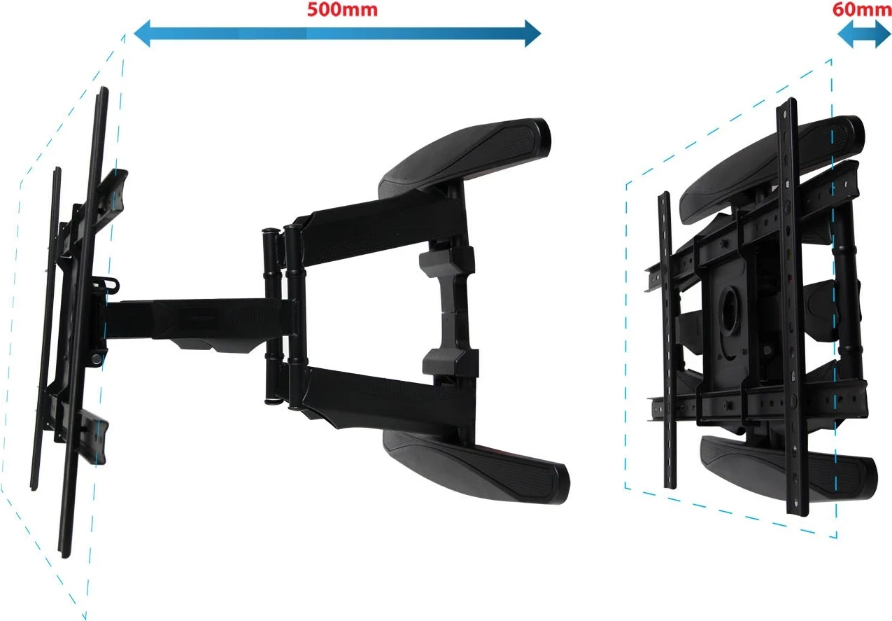 Mbajtës TV Esperanza ERW021, 2.16 m (85"), Metal, i Zi