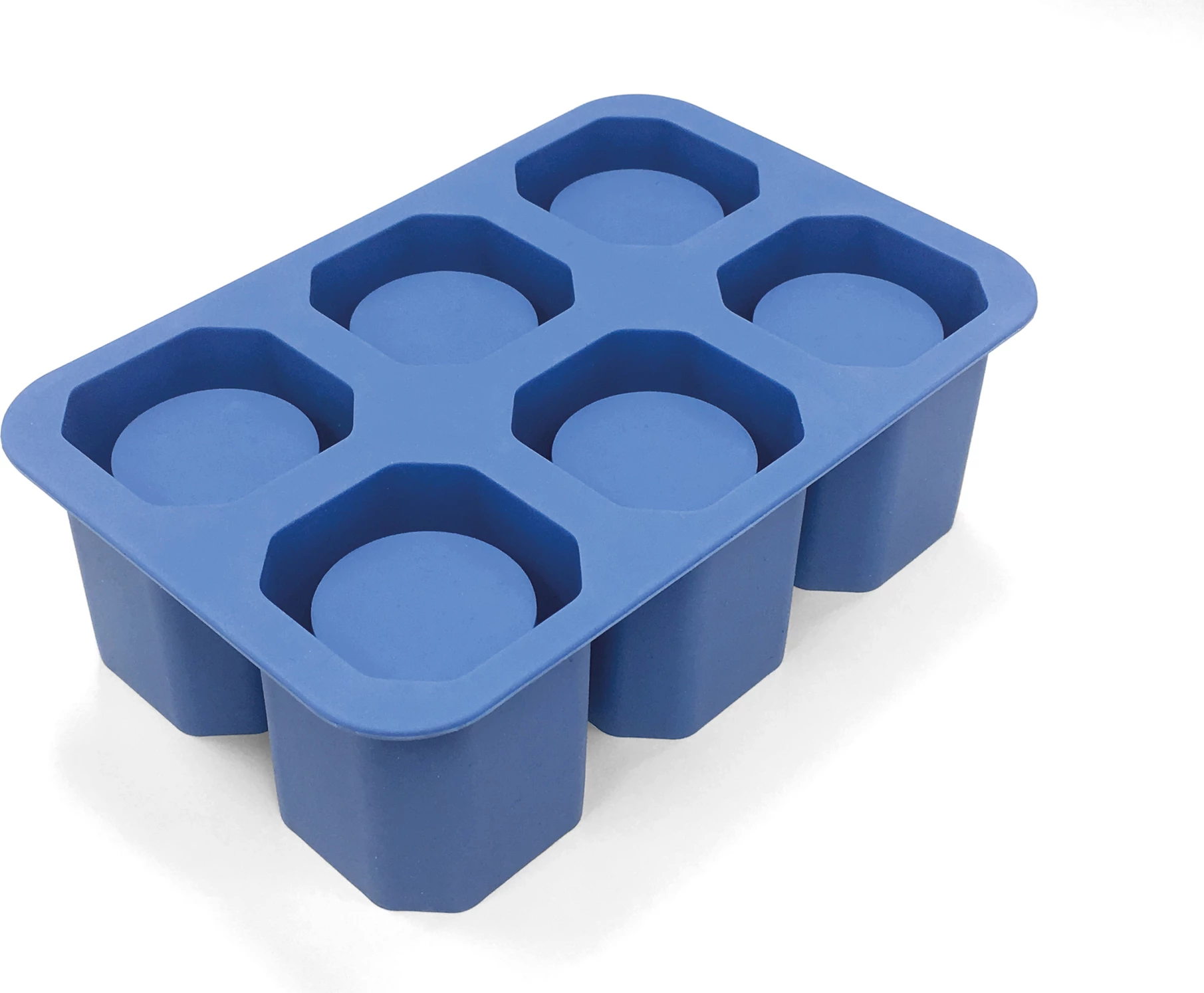 Kallëp akulli për gota shot, Bar Up, silikon, 6 zgavra, 125×190 mm, blu