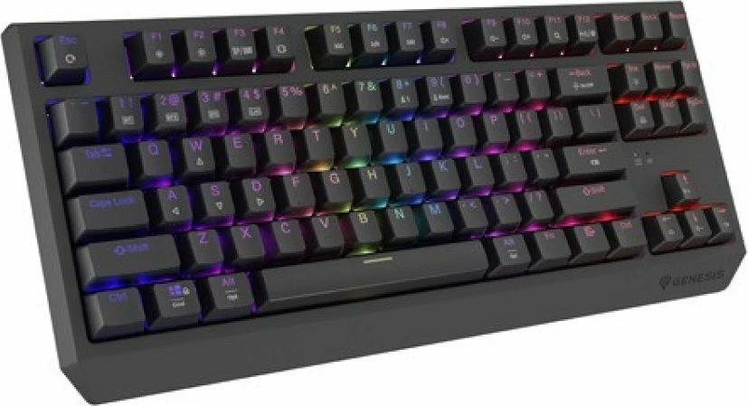 Tastierë mekanike gaming GENESIS Thor 230 TKL Wireless (NKG-2106), Outemu Red, RGB, Bluetooth/2.4GHz/USB, US layout, e zezë