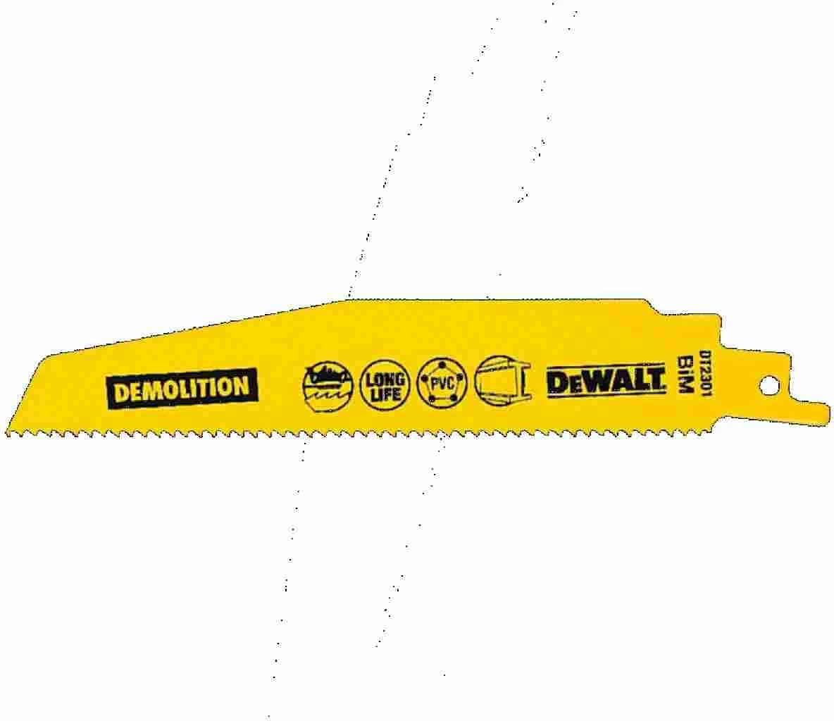 Teh sharrë reciproke DeWalt DT2301L 152 mm bi-metal për prerje të shpejtë materialesh të përziera