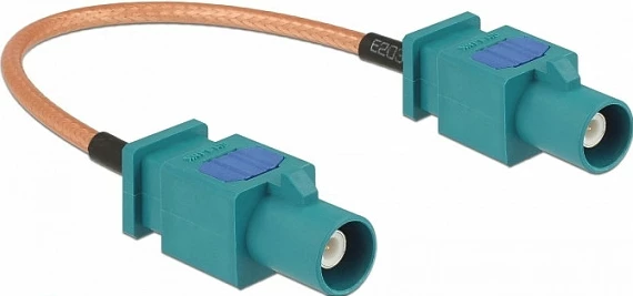 Kabllo antene DeLOCK 89662, RG-316, FAKRA Z M-M, 0.15 m, 50Ω, kafe/jeshile