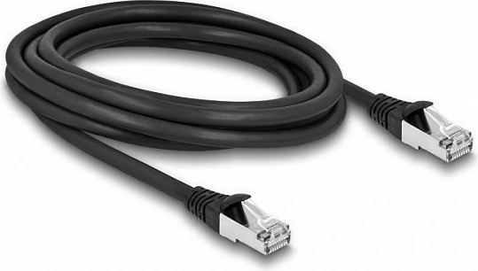 Kabllo rrjeti DeLOCK Cat6A S/FTP PUR Outdoor 3 m, RJ45, e zezë