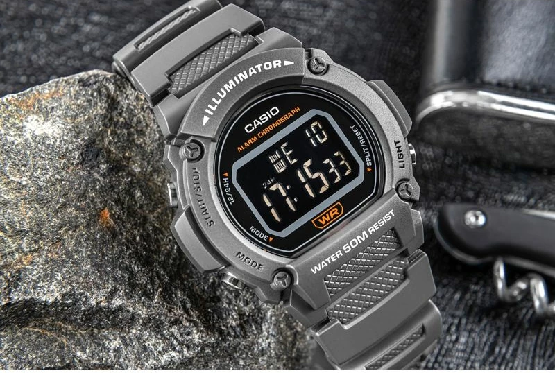 Orë dore për meshkuj CASIO, gri