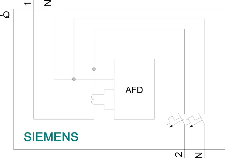 Siguresë automatike AFDD-MCB Siemens 5SV6016-6KK16, 2-pol, B16, 230V, 1TE