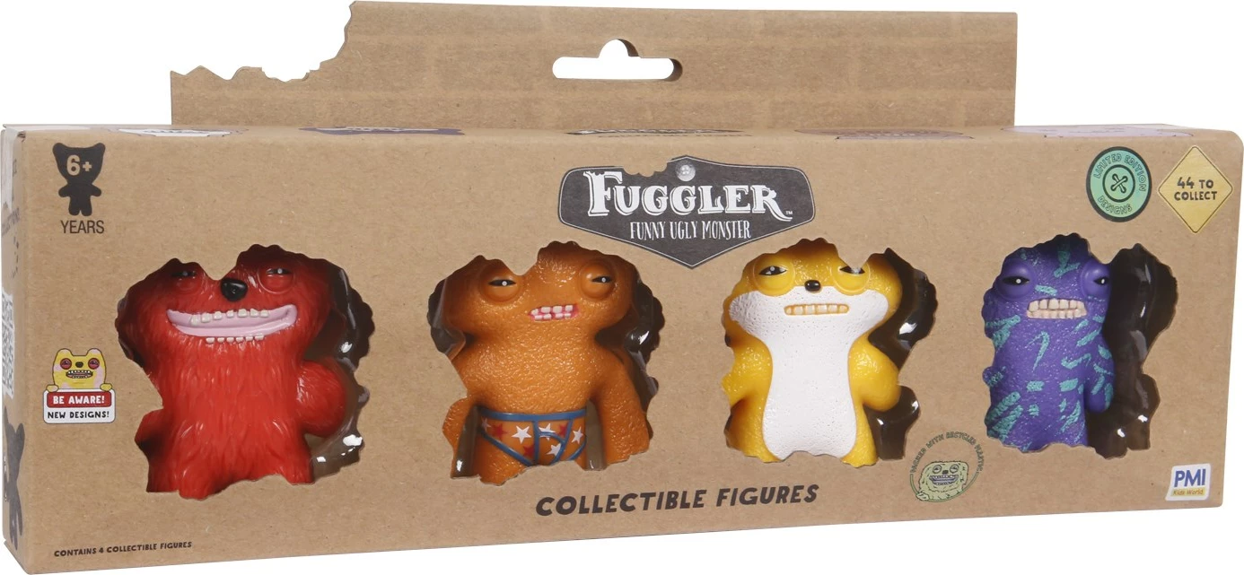 Set figurina koleksionuese Fuggler, P.M.I. Kids World, Limited Edition 1.5, 4 copë