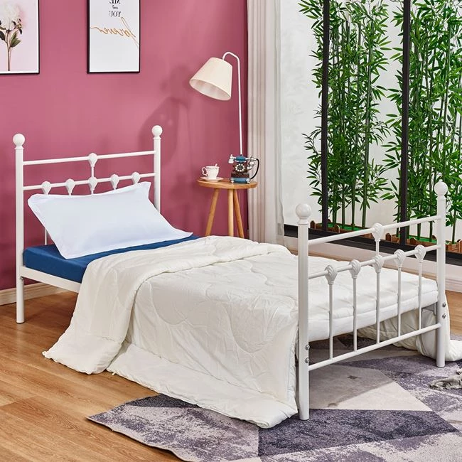 Krevat metalik JACINDA, ngjyrë e bardhë, FH574.02, 90x190 cm