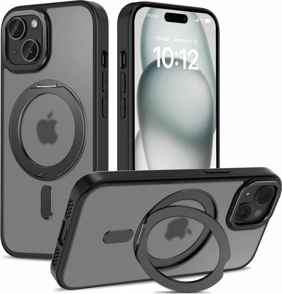 Mbështjellës Tech-Protect MagRing MagSafe për iPhone 15, i zi
