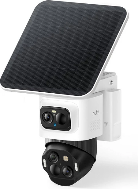 Kamerë sigurie IP Eufy SoloCam S4, 4K, Wi‑Fi, PTZ 360°, 32GB, Solar, IP65, Bardhë/Zi