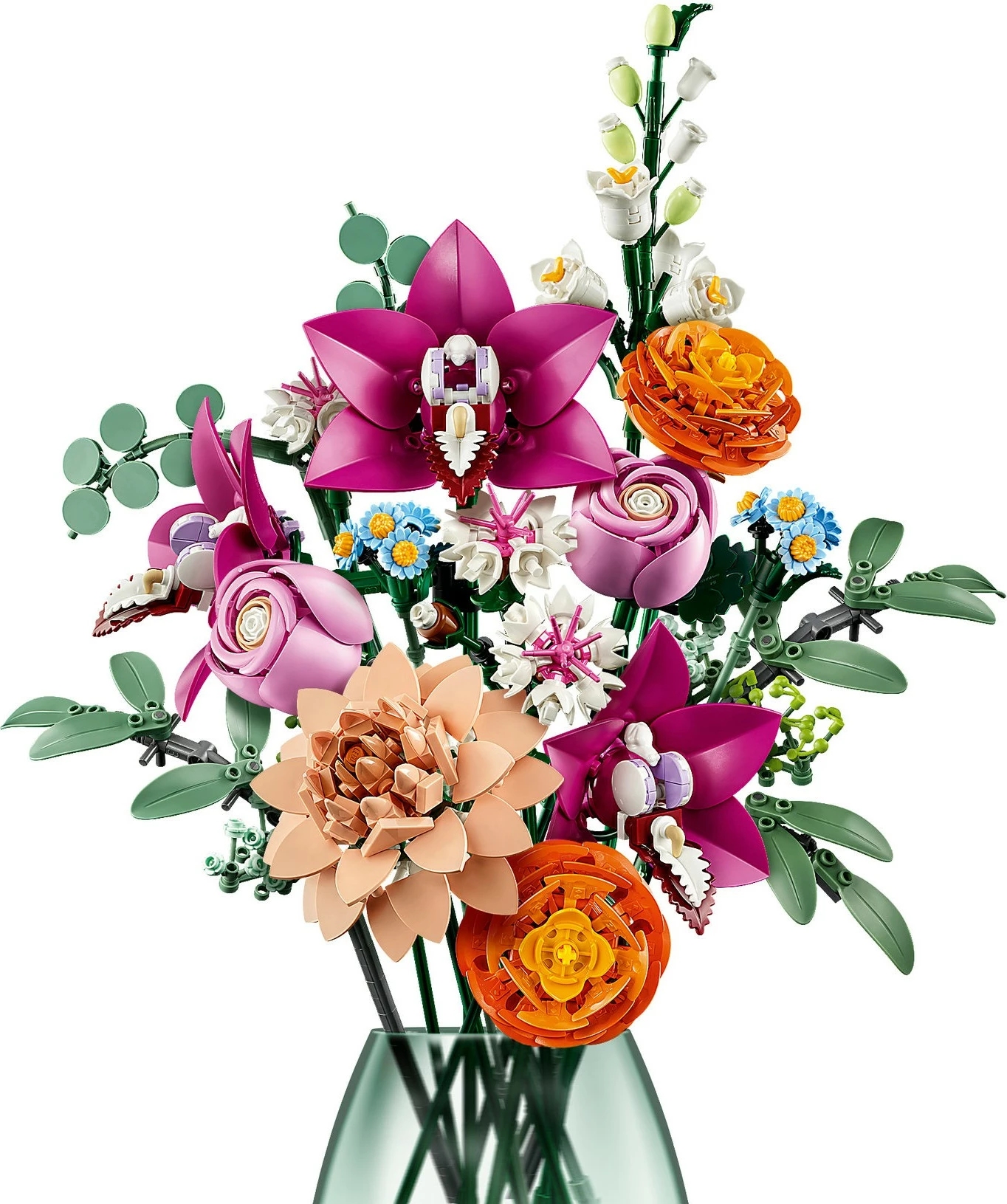 Set ndërtimi LEGO Botanicals Schöner Rosafarbener Blumenstrauß 10342, shumëngjyrësh