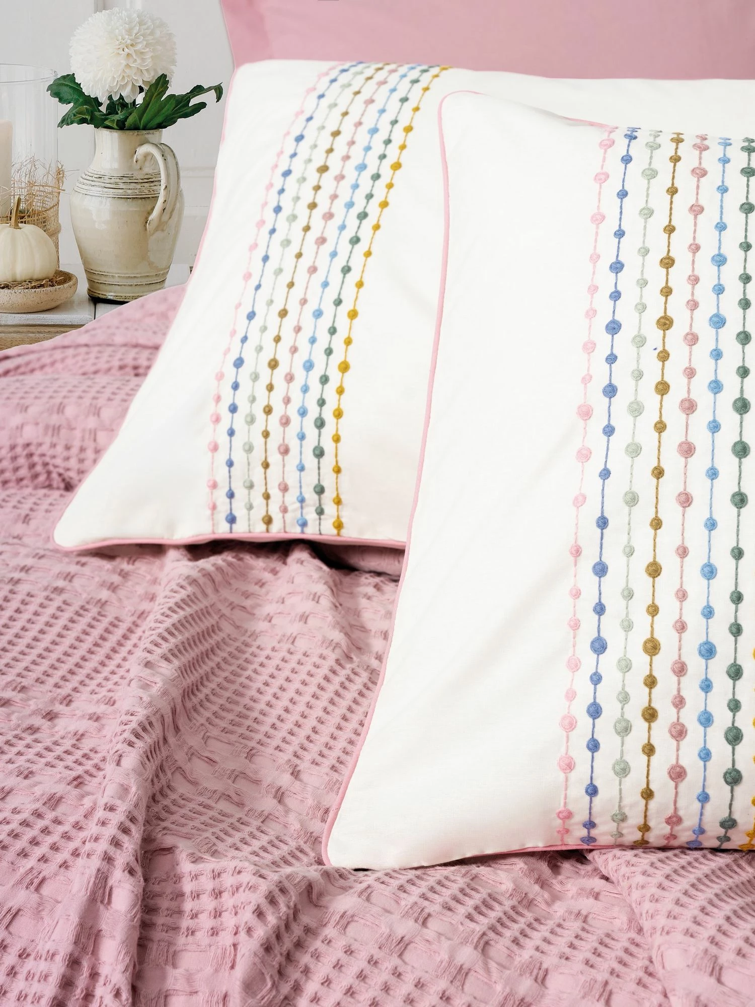 Set pike dopio, ngjyrë rozë, L'Essentiel Linge de Maison