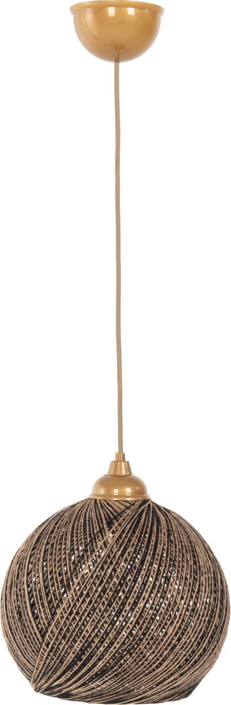 Llambë varëse tavani për brenda, litar i thurur, ari dhe zi, FH1, D24x69 cm