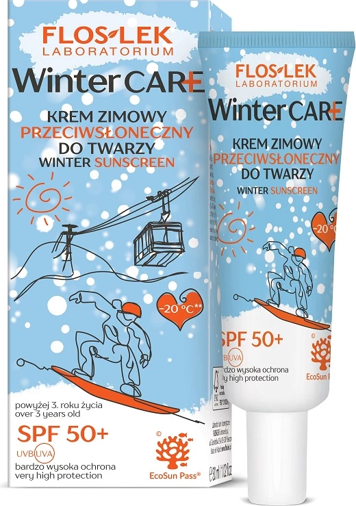 Krem fytyre për mbrojtje nga dielli Floslek Winter Care Sun Protection SPF50+ për femra, 30ml