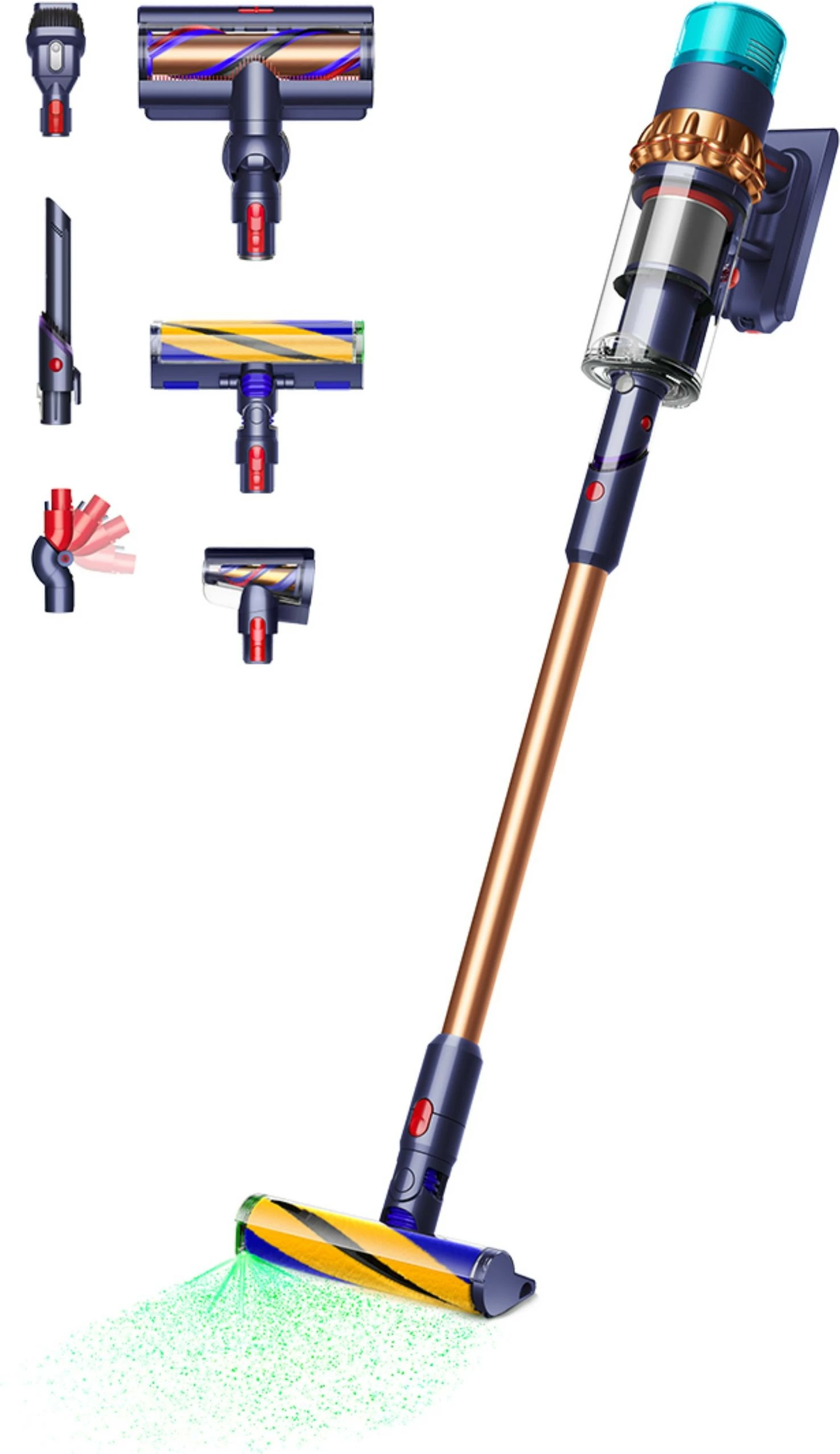 Fshesë pa kabllo Dyson Gen5Detect Absolute, 70 min, LCD, natëblu/bakër