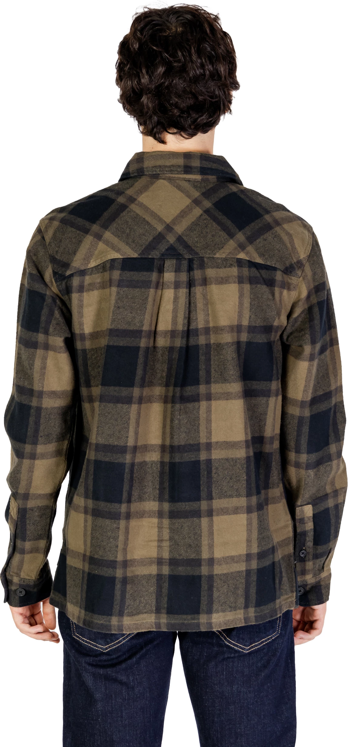 Këmishë overshirt për meshkuj Only & Sons ONSCEDRIC LIFE CHECK 22030843, e gjelbër [Madhësia: XL]