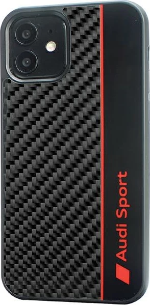 Mbështjellës Audi Carbon Fiber Stripe për iPhone 11/XR 6.1", TPU, i zi